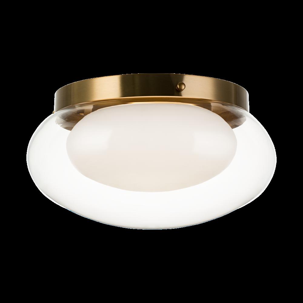 Caspian Aged Gold Brass Flush Mounts