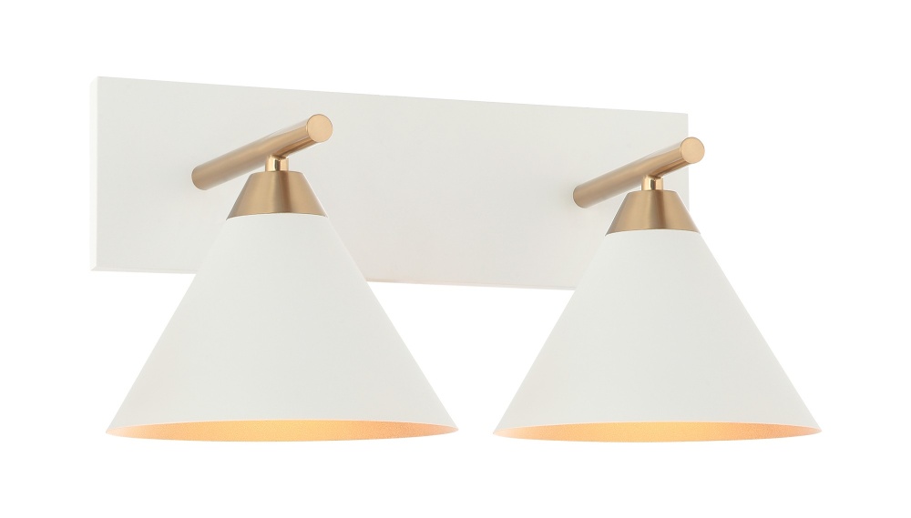 Bliss Aged Gold Brass + White Wall Sconce