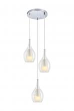 Matteo Lighting C37503CHCL - Jericho Black and Chrome Pendant