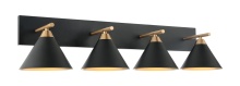 Matteo Lighting S10604MB - Bliss Aged Gold Brass + Matte Black Wall Sconce