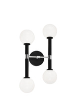 Matteo Lighting W75304BKOP - Stellar Black Wall Sconce