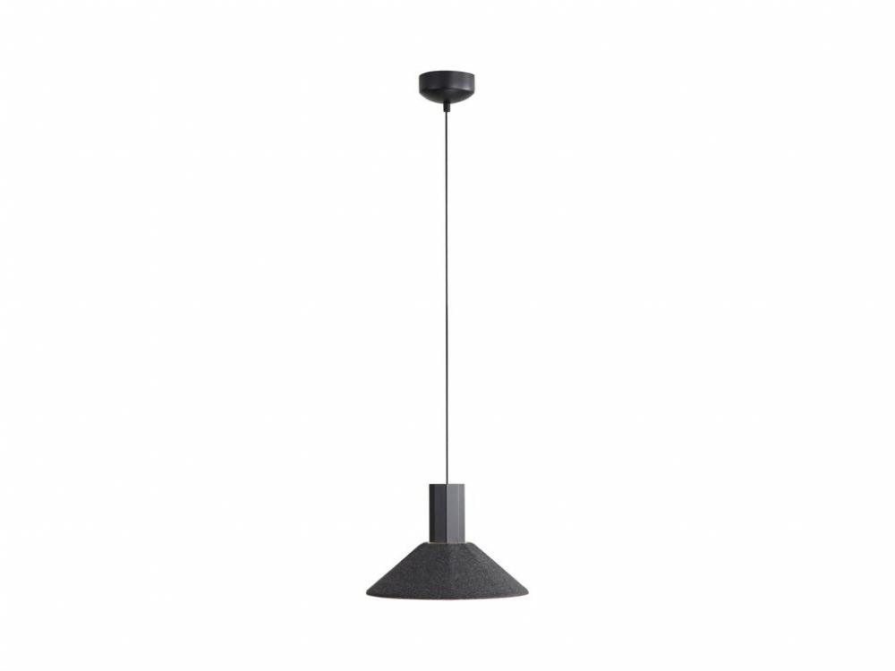 Faroe 13" LED Pendant in Flecked Black/Grey