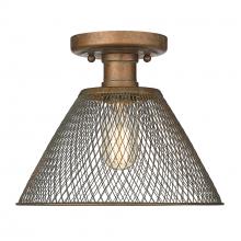 Golden Canada 0304-SF CP - Carver CP Semi-Flush in Copper Patina
