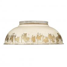 Golden Canada 0865-FM AGV-AI - Kinsley Flush Mount in Aged Galvanized Steel with Antique Ivory Shade