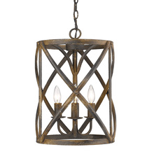 Golden Canada 0890-3P ABI - Alcott 3-Light Pendant in Antique Black Iron