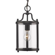 Golden Canada 1157-M1L BLK - Payton Mini Pendant in Matte Black with Clear Glass