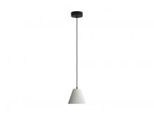 Golden Canada 2419-8 WCT - Clarus 8" LED Pendant in White Sandstone Cement