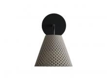 Golden Canada 2419-OWL GCT - Clarus LED 8" Wall Sconce - Outdoor in Grey Cement