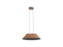 Golden Canada 3133-P21 CO-BK - Faroe 21" LED Pendant in Coffee/Black