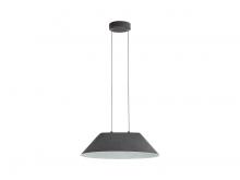 Golden Canada 3133-P21 FB-GY - Faroe 21" LED Pendant in Flecked Black/Grey