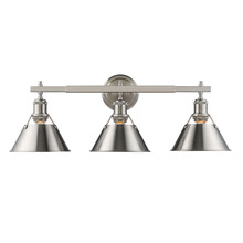 Golden Canada 3306-BA3 PW-PW - Orwell 3-Light Vanity Light in Pewter
