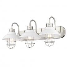 Golden Canada 3320-BA3 PW-WHT - Lana 3 Light Bath Vanity in Pewter with Matte White Shade