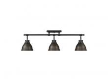 Golden Canada 3602-3SF BLK-RBZ - Shepard 3-Light Flush Mount in Modern Brass with Matte White