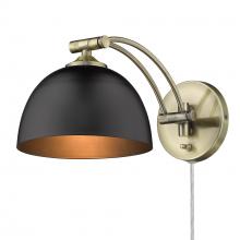 Golden Canada 3688-A1W AB-BLK - 1 Light Articulating Wall Sconce
