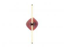 Golden Canada 3882-39 RG PU-RB - Colorella LED 39" Wall Sconce in Rose Gold with Hammered Purple Shade