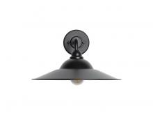 Golden Canada 5096-OWL15 BLK-BLK - Croma 15" Wall Sconce - Outdoor in Matte Black with Matte Black Shade