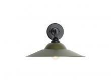 Golden Canada 5096-OWL15 BLK-MP - Croma 15" Wall Sconce - Outdoor in Matte Black with Matte Pine Shade