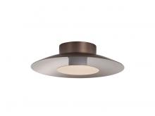 Golden Canada 6400-FM12 CS-FRG - Luma LED Flush Mount - 12" in Coffee Silver with French Gold Shade