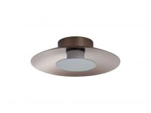 Golden Canada 6400-FM12 CS-GRA - Luma LED Flush Mount - 12" in Coffee Silver with Graphite Shade