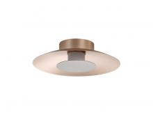 Golden Canada 6400-FM12 FRG-CS - Luma LED Flush Mount - 12" in French Gold with Coffee Silver Shade
