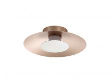 Golden Canada 6400-FM12 FRG-SAN - Luma LED Flush Mount - 12" in French Gold with Sand Nickel Shade