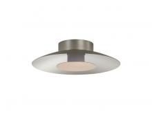 Golden Canada 6400-FM12 SAN-FRG - Luma LED Flush Mount - 12" in Sand Nickel with French Gold Shade