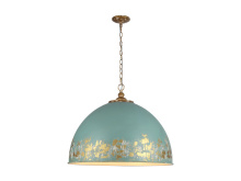 Golden Canada 0809-8P VG-TEAL - Alison 8-Light Pendant in Vintage Gold with Teal