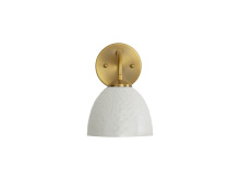 Golden Canada 6950-1W MBS-WHT - Shepard 1-Light Wall Sconce in Modern Brass with Matte White