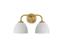 Golden Canada 6950-BA2 MBS-WHT - Shepard 2-Light Bath Vanity in Modern Brass with Matte White