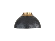 Golden Canada 6950-FM MBS-BLK - Shepard 3-Light Flush Mount in Modern Brass with Matte Black