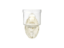 Golden Canada 0806-1W AI-HWG - Keating 1 Light Wall Sconce in Antique Ivory with Hammered Water Glass Shade
