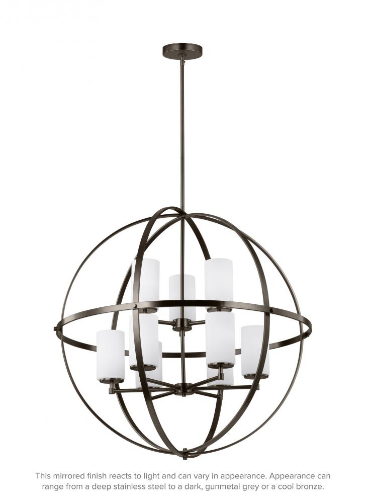 Alturas contemporary 9-light indoor dimmable ceiling chandelier pendant light in brushed oil rubbed