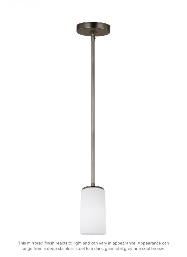 Alturas contemporary 1-light indoor dimmable ceiling hanging single pendant light in brushed oil rub