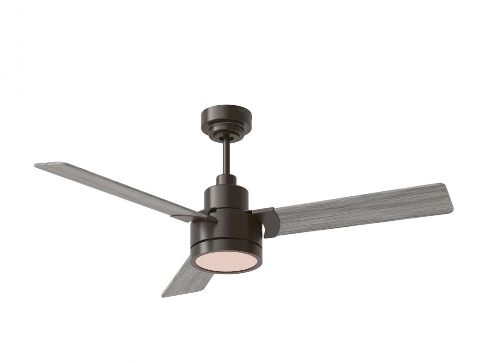 Jovie 52" Indoor/Outdoor Dimmable Integrated LED Aged Pewter Ceiling Fan with Light Kit Wall Con