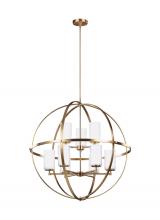 Generation Lighting 3124609-848 - Alturas contemporary 9-light indoor dimmable ceiling chandelier pendant light in satin brass gold fi