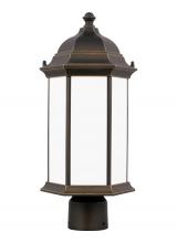 Generation Lighting 8238651-71 - Sevier traditional 1-light outdoor exterior medium post lantern in antique bronze finish with satin
