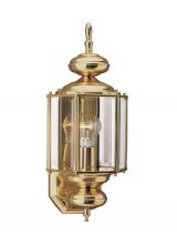 Generation Lighting 8510-02 - Classico traditional 1-light outdoor exterior large wall lantern sconce in polished brass gold finis