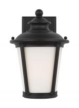 Generation Lighting 88240-12 - Cape May traditional 1-light outdoor exterior small wall lantern sconce in black finish with etched