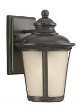 Generation Lighting 88240-780 - Cape May traditional 1-light outdoor exterior small wall lantern sconce in burled iron grey finish w