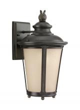 Generation Lighting 88241-780 - Cape May traditional 1-light outdoor exterior medium wall lantern sconce in burled iron grey finish