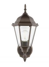 Generation Lighting 88941-71 - Bakersville traditional 1-light outdoor exterior wall lantern sconce in antique bronze finish with c