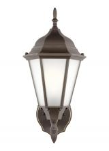 Generation Lighting 89941-71 - Bakersville traditional 1-light outdoor exterior wall lantern sconce in antique bronze finish with s
