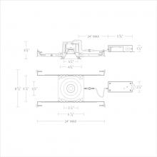 WAC Canada R3BRD-NCS-WT - Ocular 3.0 5CCT Round Donwlight Trim and Remodel Housing with New Construction Frame-In Kit and Dr