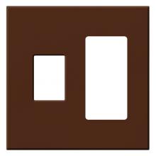 Lutron Electronics VWP-2CR-SI - VAREO WALLPLATE 2GNG CONT/RCPT SIENNA
