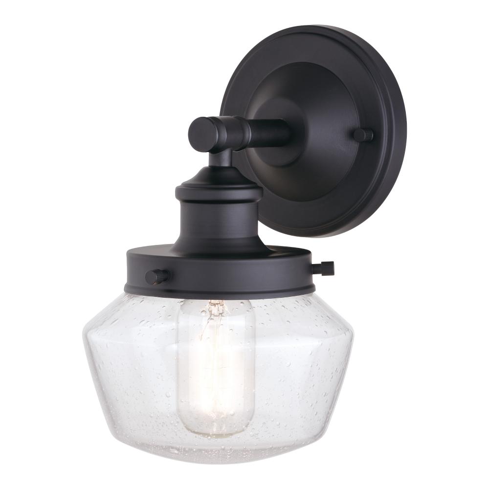 Collins 6 in. W Outdoor Wall Light Matte Black