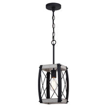 Vaxcel International P0354 - Montclare 7.5-in. Mini Pendant Textured Black and White Ash