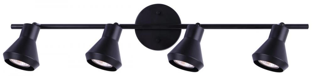 BYCK, IT1020A04BK10 -EOL-, MBK Color, 4 Lt Track, 50W Type GU10, 29inch W x 7.25inch H x 4.75inch D