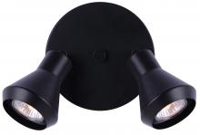 Canarm ICW1020A02BK10 - BYCK, ICW1020A02BK10, MBK Color, 2 Lt Ceiling/Wall, 50W Type GU10, Easy Connect Included