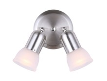 Canarm ICW9251 - Jasper, Double Head Ceiling/Wall, Flat Opal Glass, 60W A15 or R16, 5 1/8" x 7 1/8"