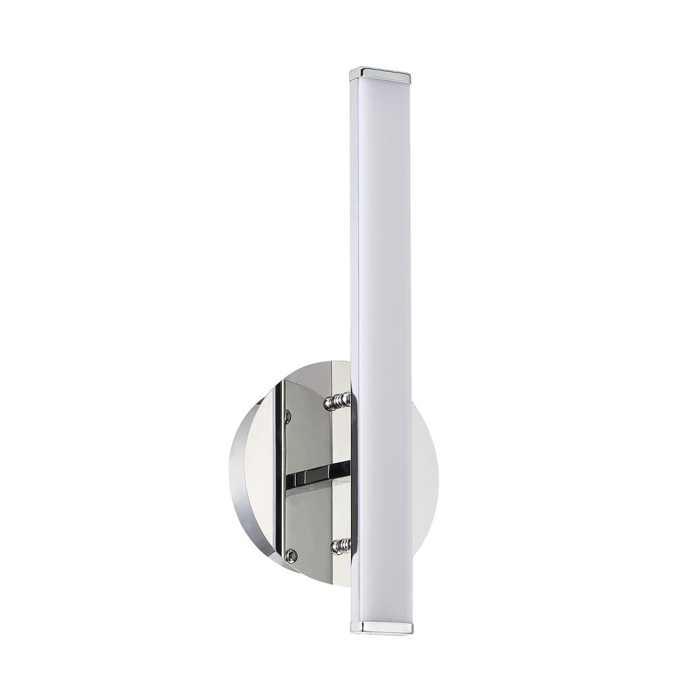 STRAIT-UP series 13 inch LED Chrome Wall Sconce with Outward light direction